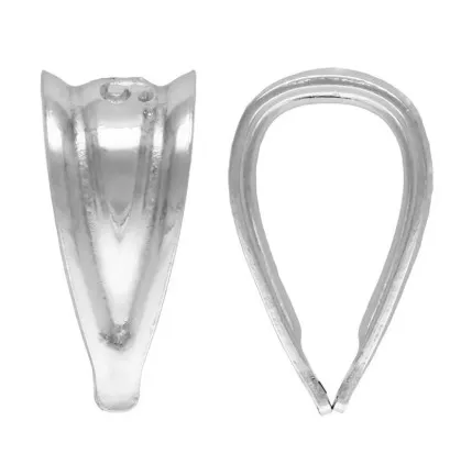 STERLING SILVER PINCH BAIL 7MM LENGTH