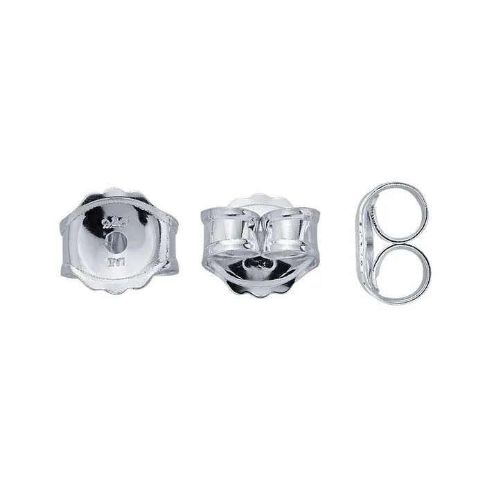 STERLING SILVER EAR NUT MEDIUM 6.30MM