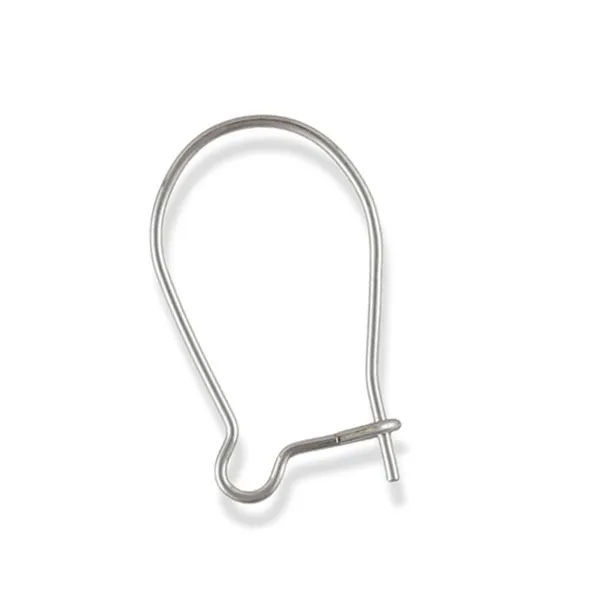 STERLING SILVER KIDNEY EARWIRE SMALL LIGHT