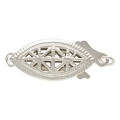 STERLING SILVER FILIGREE PEARL CLASP STANDARD LARGE
