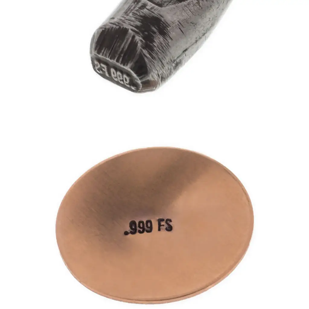 RING STAMP BENT- 999FS (FINE SILVER)